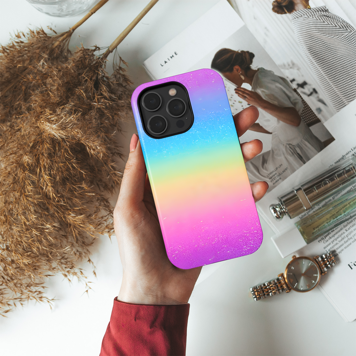 Rainbow Phone Case iPhone Samsung Cover Pixel 3861 - Image 4