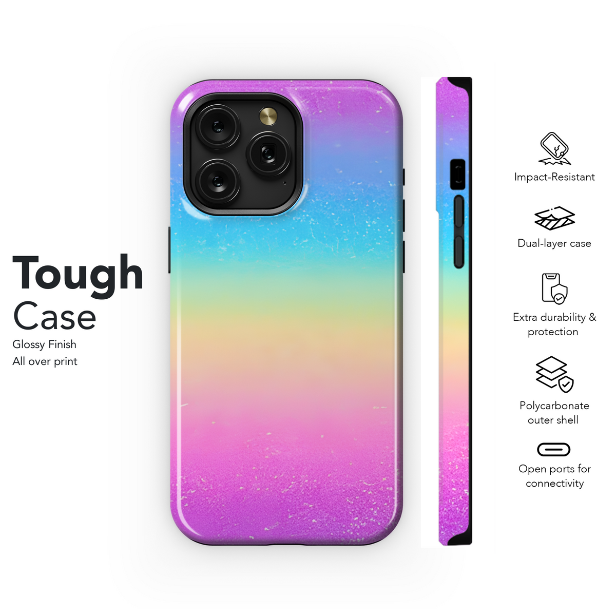 Rainbow Phone Case iPhone Samsung Cover Pixel 3861 - Image 6