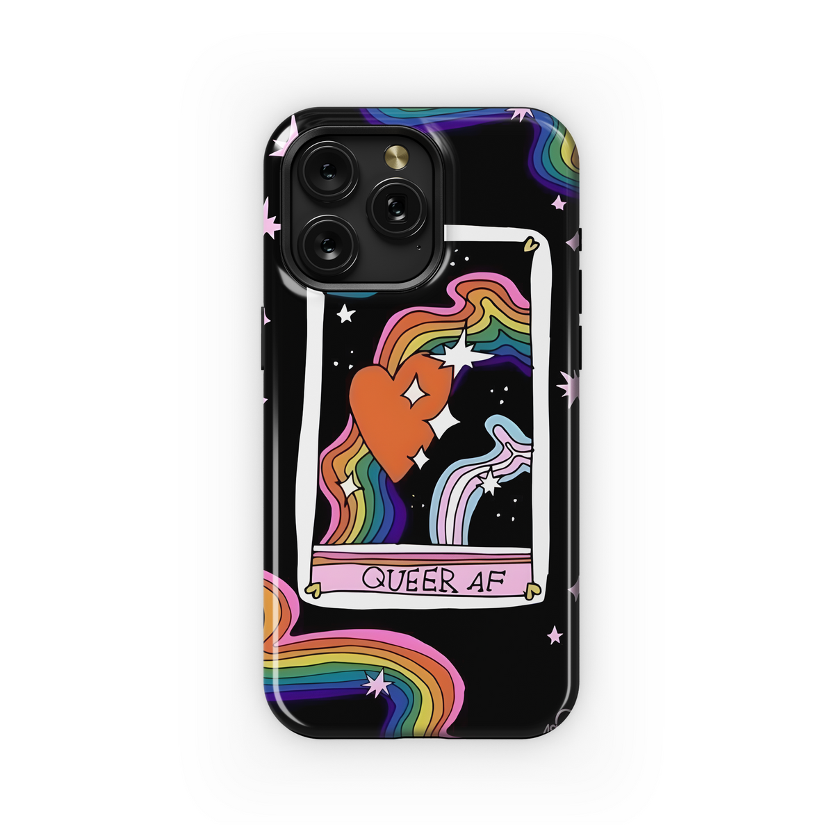 Rainbow Queer Heart
 Phone Case iPhone Samsung Cover Pixel 4234 - Image 1