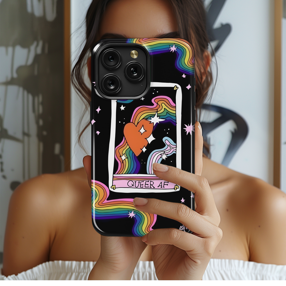 Rainbow Queer Heart
 Phone Case iPhone Samsung Cover Pixel 4234 - Image 2