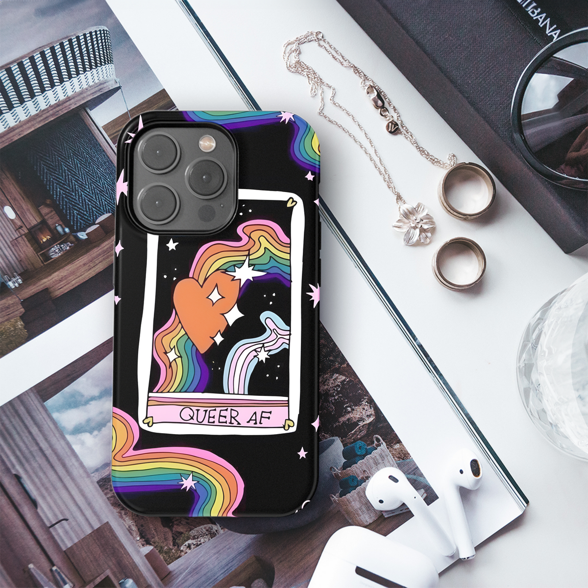 Rainbow Queer Heart
 Phone Case iPhone Samsung Cover Pixel 4234 - Image 3