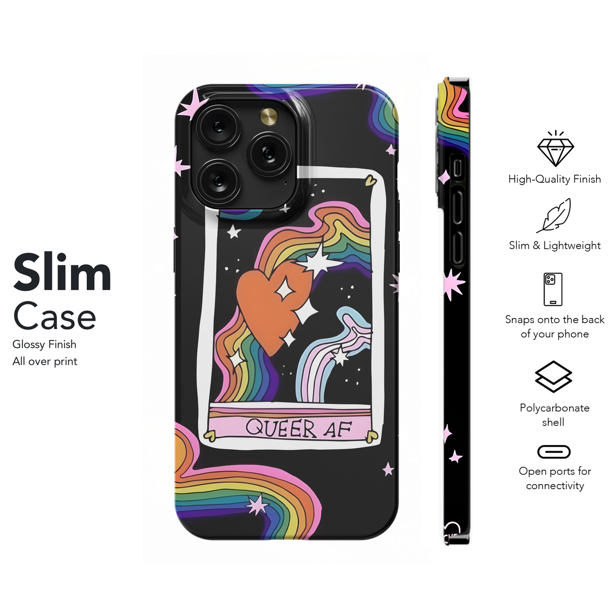 Rainbow Queer Heart
 Phone Case iPhone Samsung Cover Pixel 4234 - Image 7