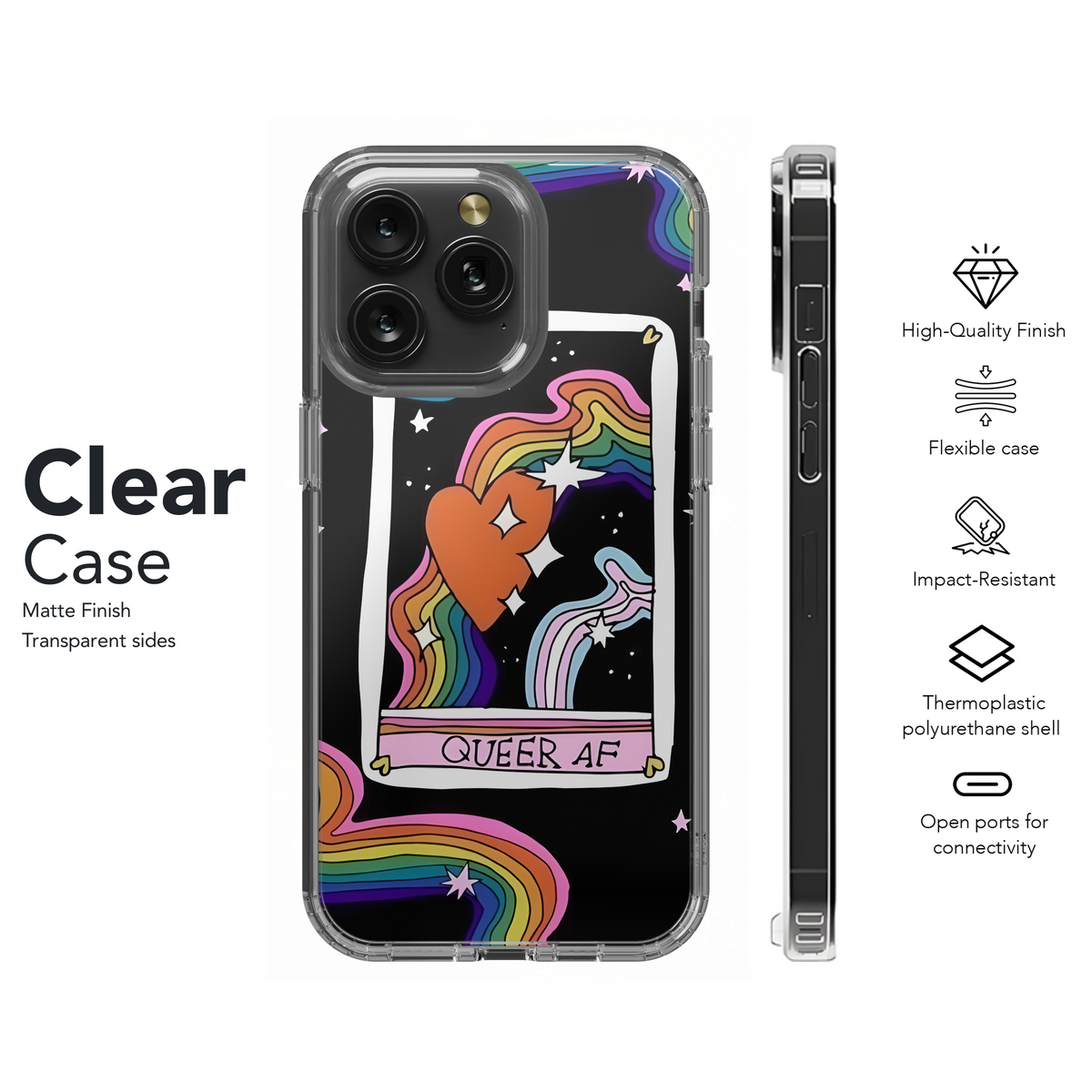 Rainbow Queer Heart
 Phone Case iPhone Samsung Cover Pixel 4234 - Image 8