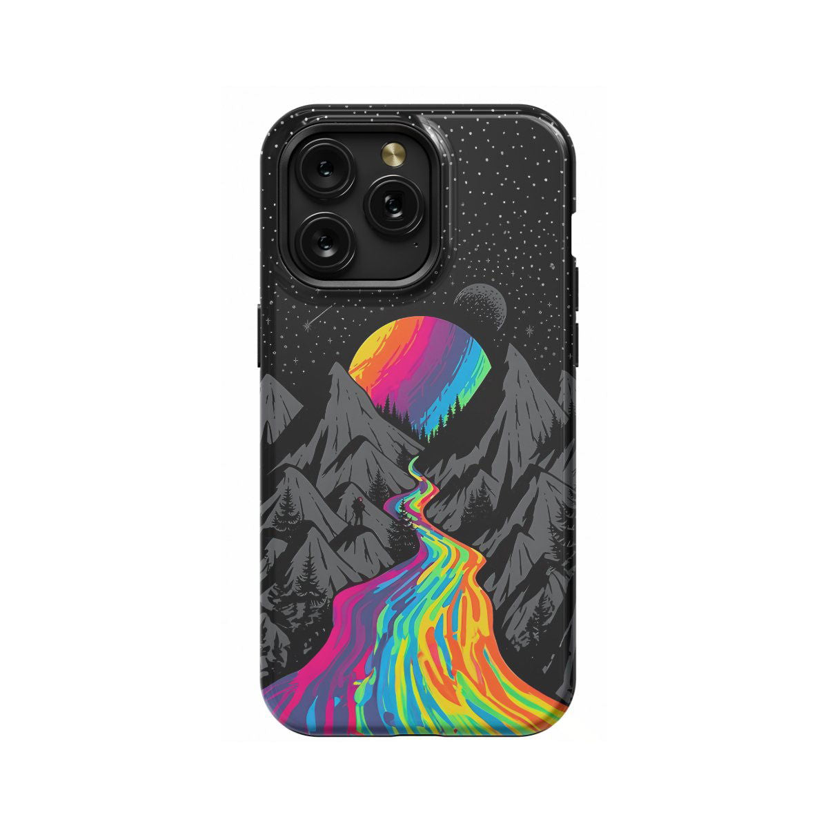 Rainbow River Moon Mountain Phone Case iPhone Samsung Pixel & More - Image 1