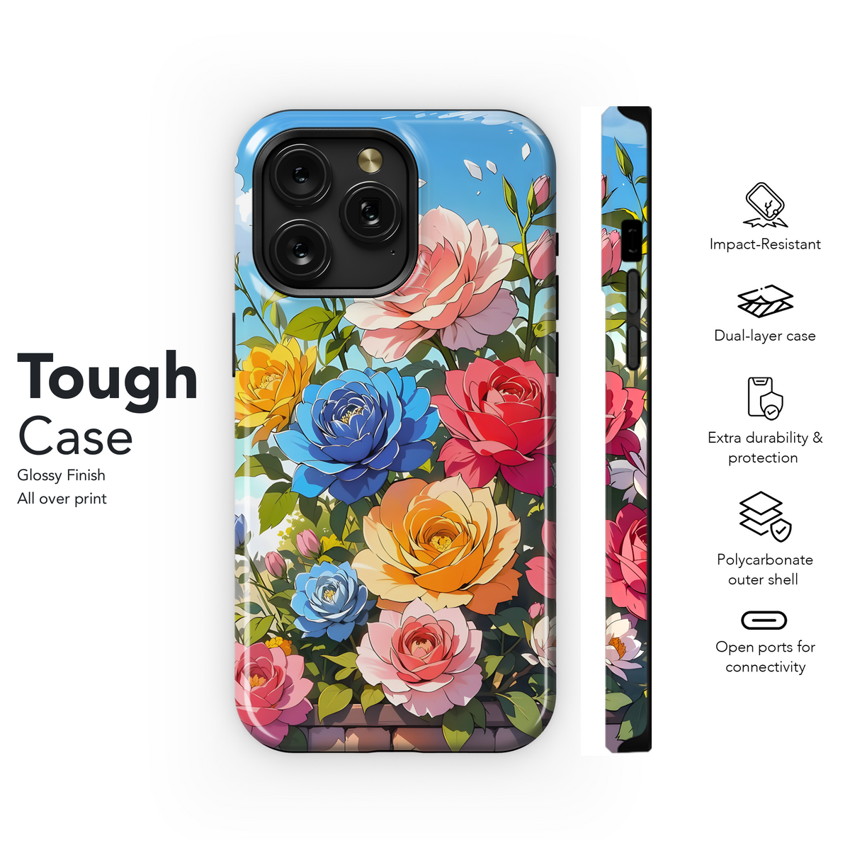 Rainbow Rose Garden
 Phone Case iPhone Samsung Cover Pixel 4120 - Image 6