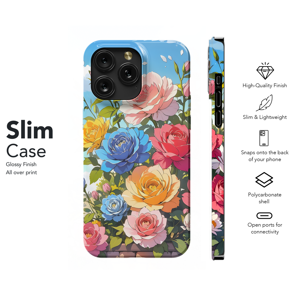 Rainbow Rose Garden
 Phone Case iPhone Samsung Cover Pixel 4120 - Image 7