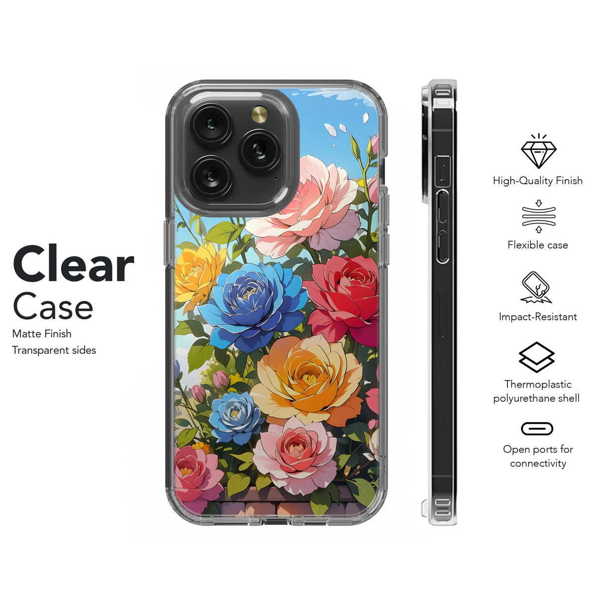 Rainbow Rose Garden
 Phone Case iPhone Samsung Cover Pixel 4120 - Image 8