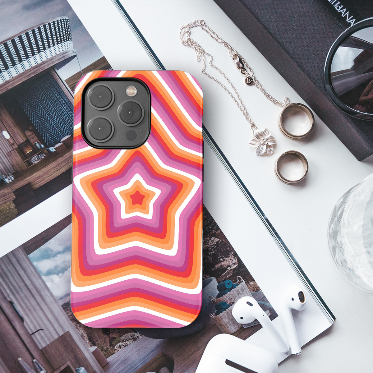 Rainbow Starburst Design
 Phone Case iPhone Samsung Cover Pixel 4228 - Image 3