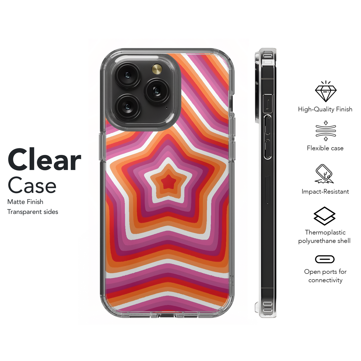 Rainbow Starburst Design
 Phone Case iPhone Samsung Cover Pixel 4228 - Image 8