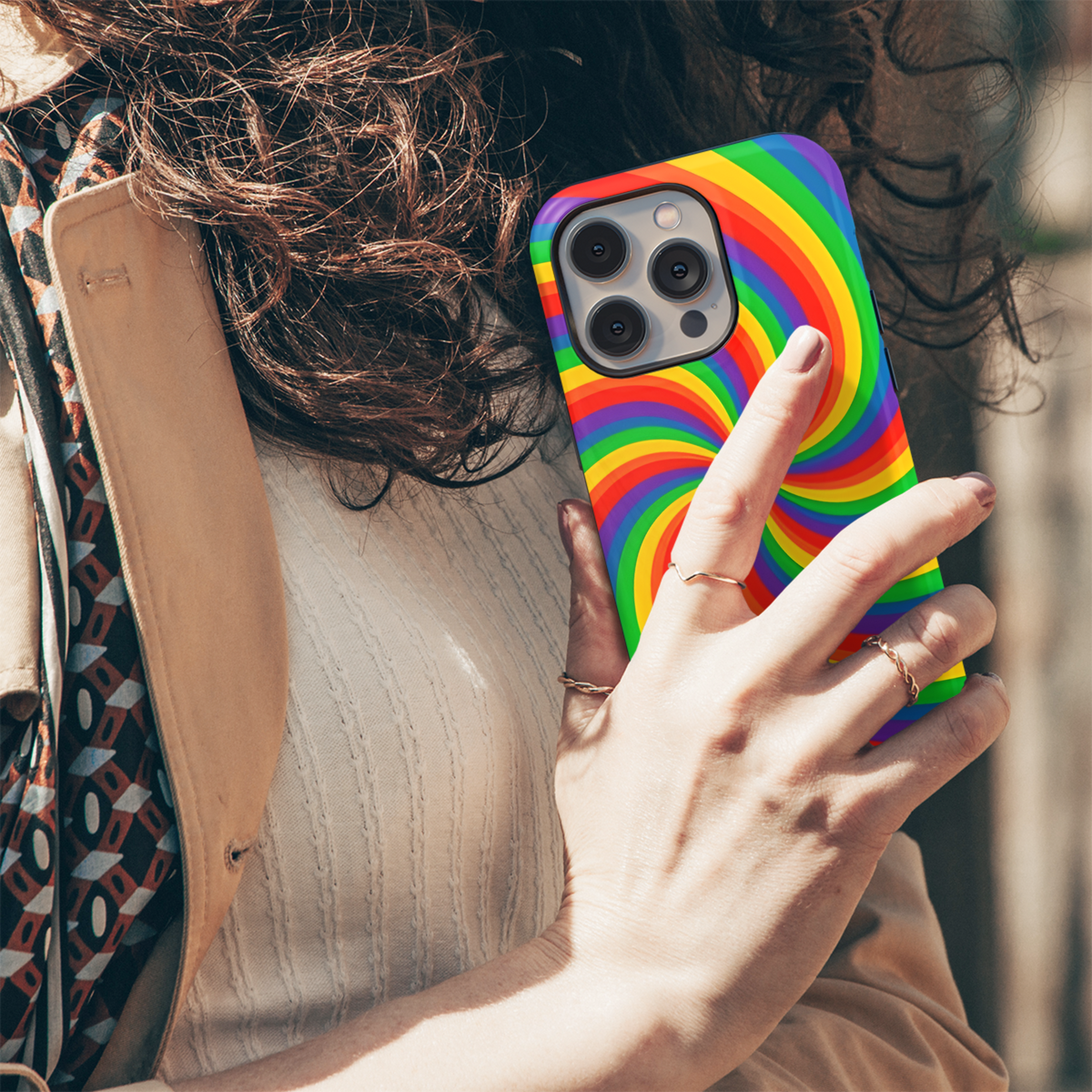 Rainbow Vortex LGBTQ+ Pride Month Phone Case iPhone Samsung Cover Pixel 3866 - Image 5