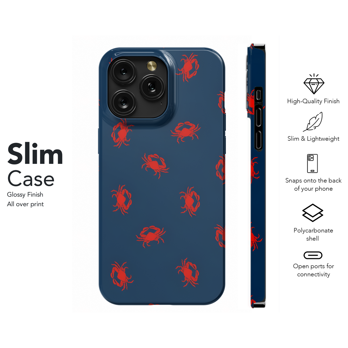 Red Crab Tropical Phone Case iPhone Samsung Cover Pixel 2656 - Image 7