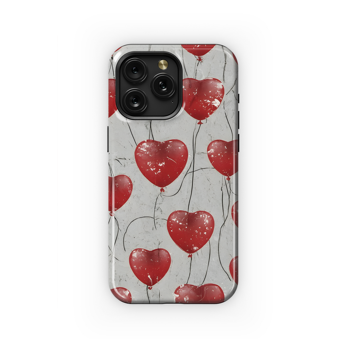 Red Heart Balloon Phone Case iPhone Samsung Cover Pixel 3395 - Image 1