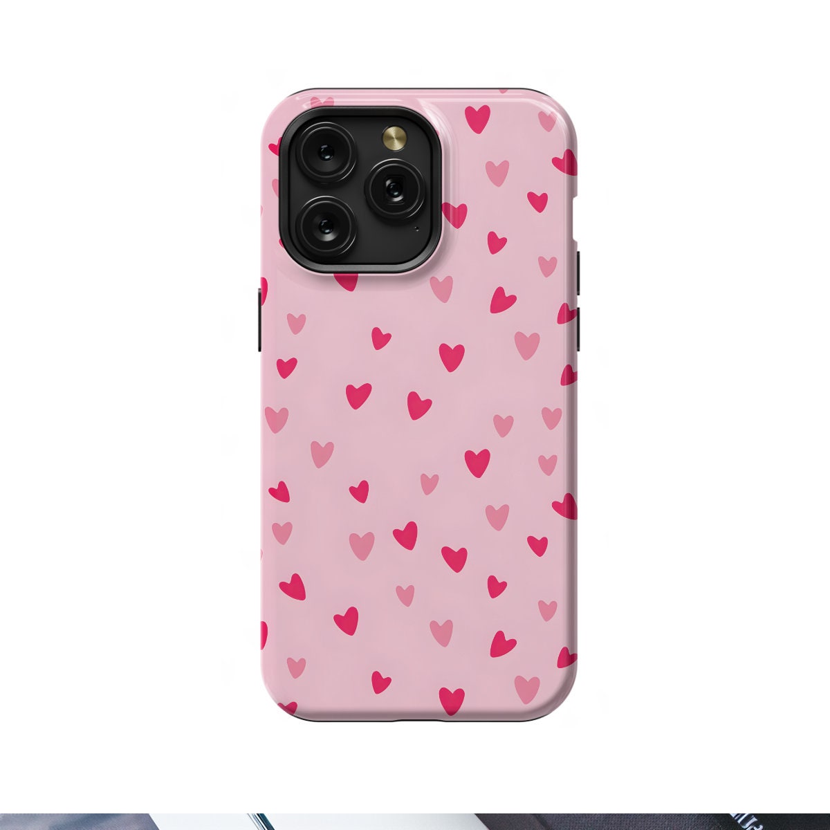 Red Heart Phone Case Cute Trendy Pink Girl Minimalist Love Cover - Image 7