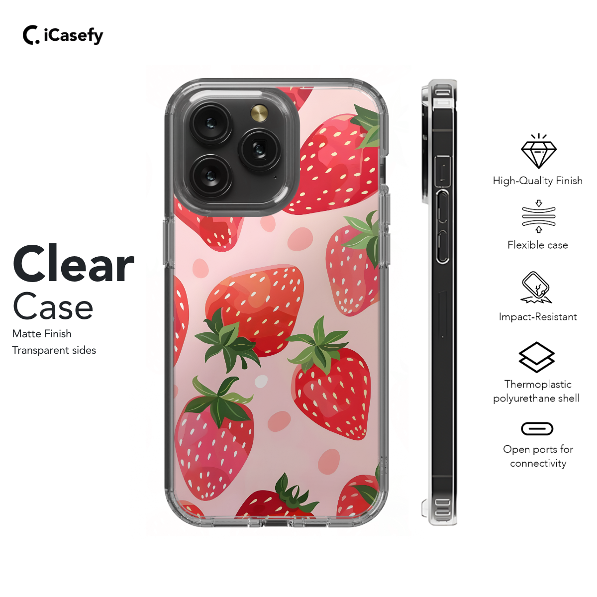 Red Strawberry Aesthetic Phone Case iPhone Samsung Pixel & More 70 - Image 7