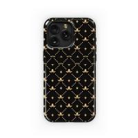Regal Black Gold Crown Pattern Phone Case iPhone Samsung Cover Pixel 5378 - Image 1