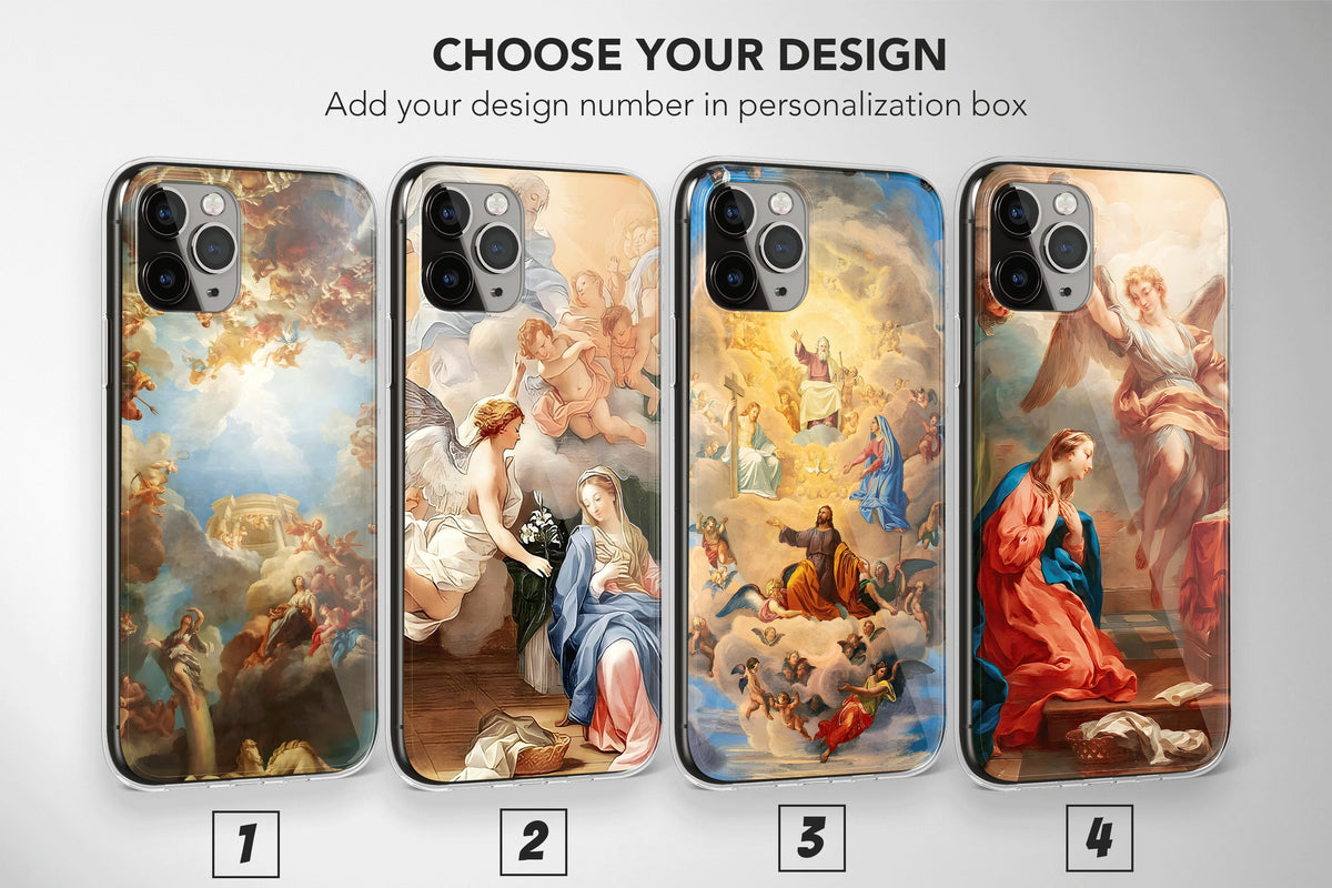 Renaissance Phone Case Aesthetic Art Angel Painting Cover Vintage Christian - Image 1