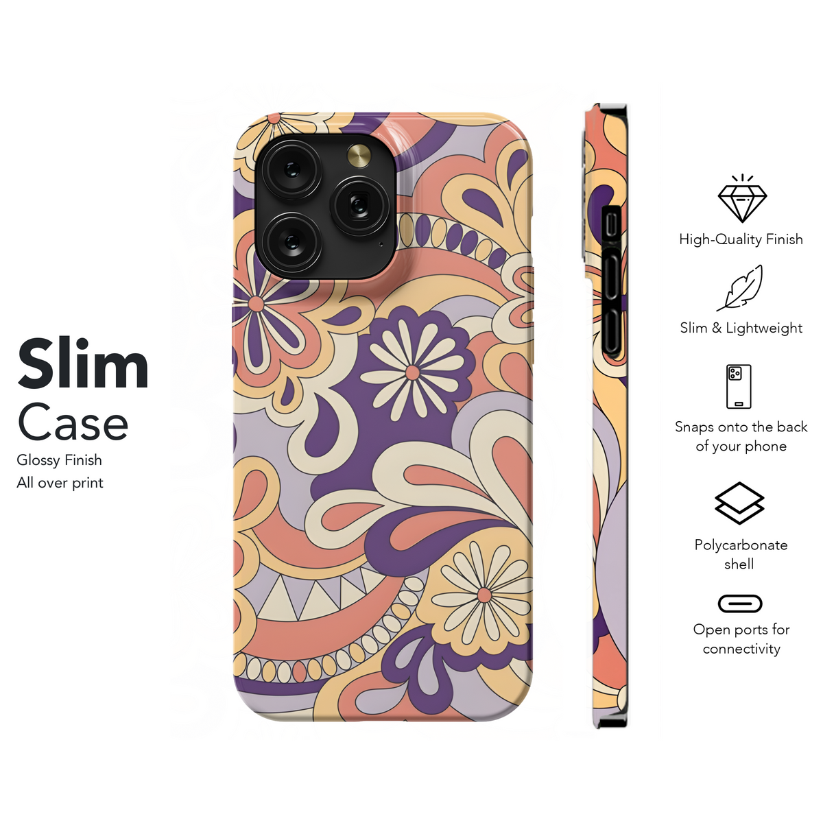 Retro 60s 70s Groovy Wavy Phone Case iPhone Samsung Cover Pixel 2481 - Image 7