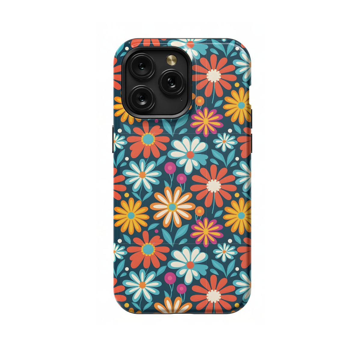 Retro 60s Aesthetic  Hippie Flowers Colorful Groovy Vibe Phone Case iPhone Samsung Cover Pixel 657 - Image 1