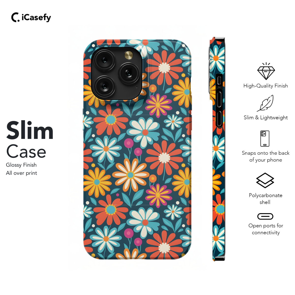 Retro 60s Aesthetic  Hippie Flowers Colorful Groovy Vibe Phone Case iPhone Samsung Cover Pixel 657 - Image 6