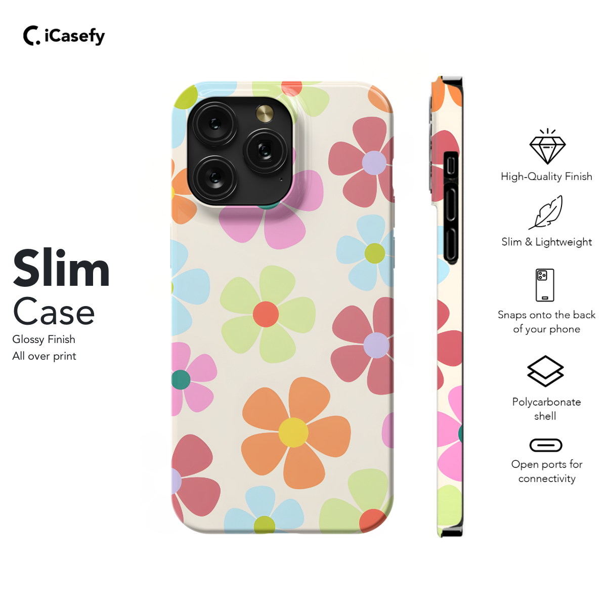 Retro 70s Aesthetic Hippie Flowers Colorful Groovy Vibe Phone Case iPhone Samsung Cover Pixel 656 - Image 6