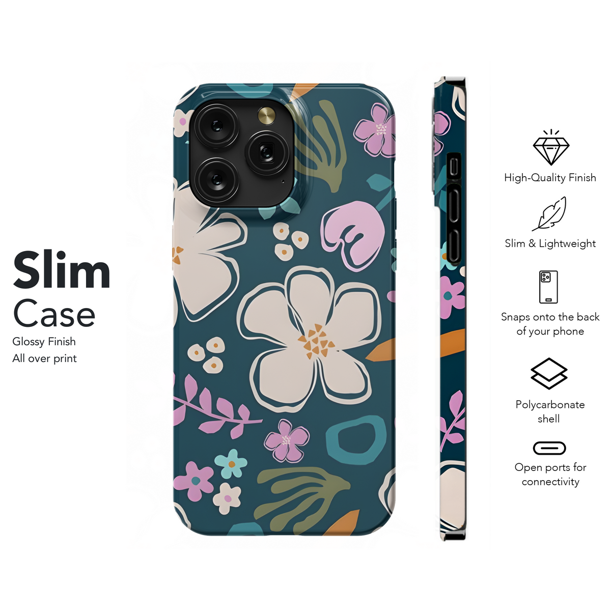 Retro 70s Matisse Inspired Floral Phone Case iPhone Samsung Cover Pixel 3174 - Image 7