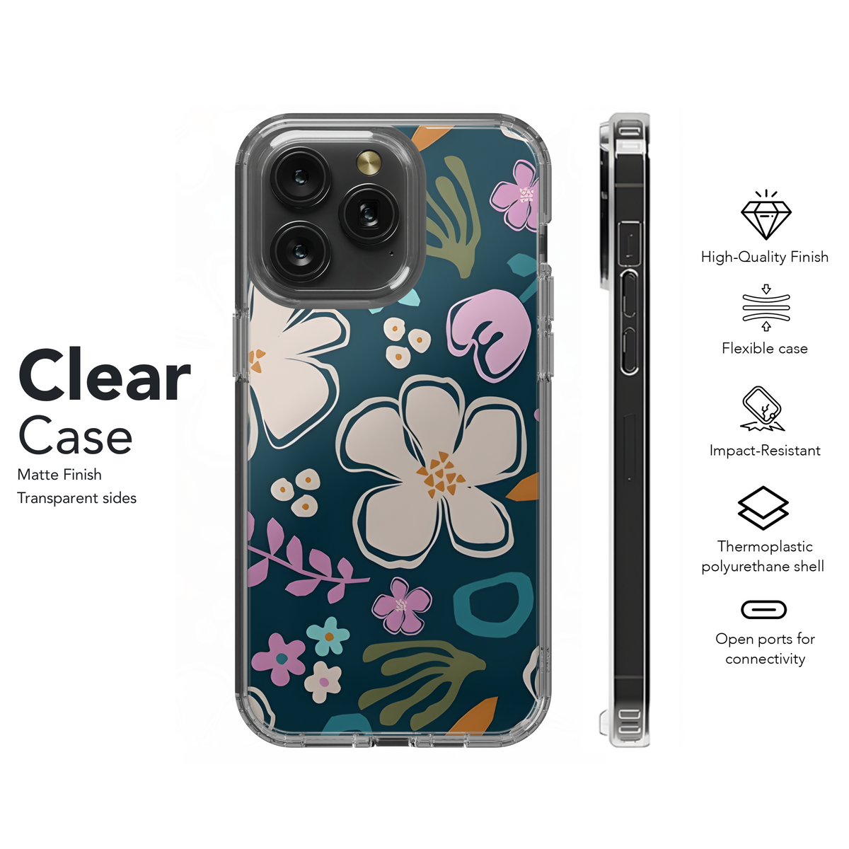 Retro 70s Matisse Inspired Floral Phone Case iPhone Samsung Cover Pixel 3174 - Image 8