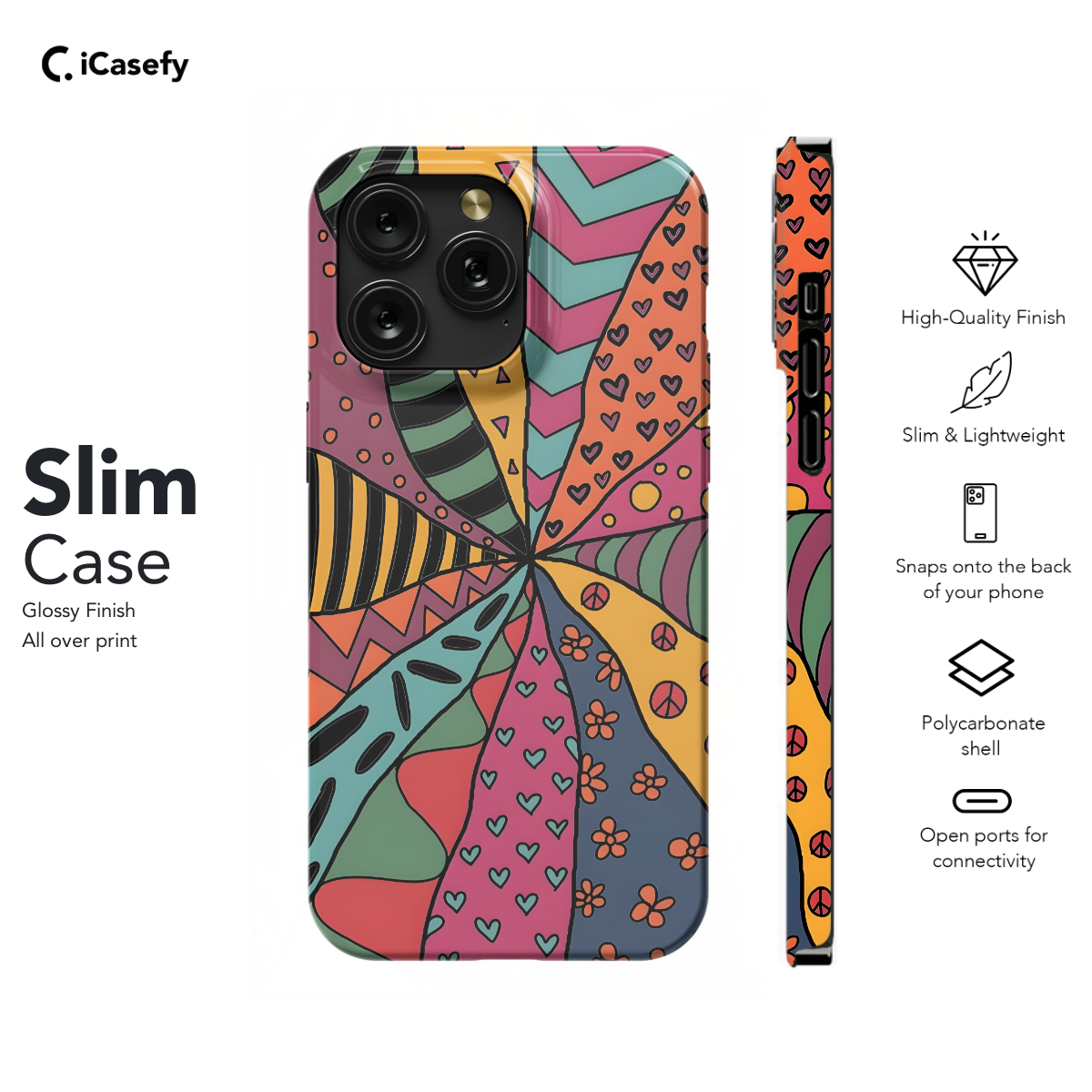 Retro Aesthetic Hippie Colorful Groovy Vibe Phone Case iPhone Samsung Cover Pixel 654 - Image 6