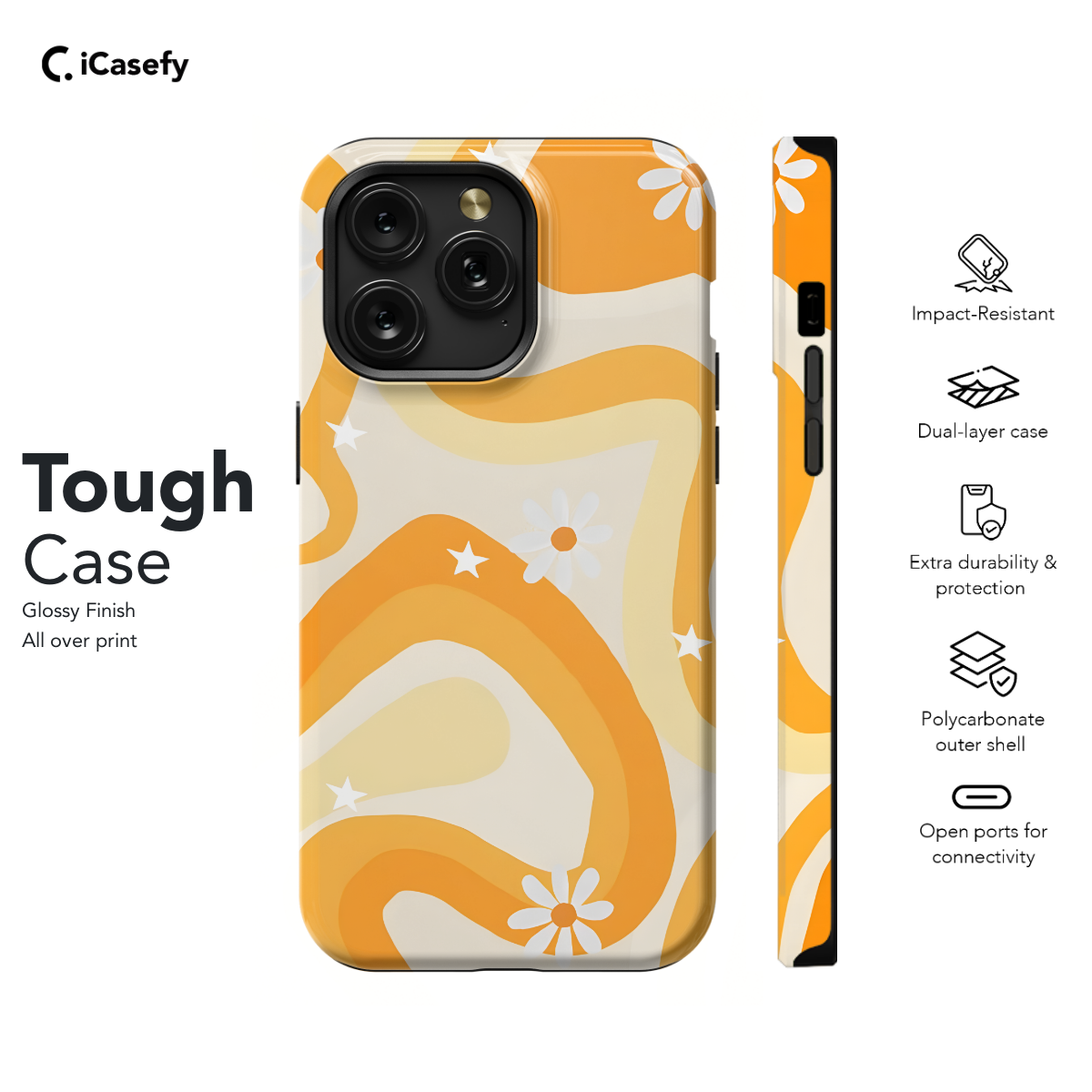 Retro Aesthetic Hippie Flowers Colorful Groovy Vibe Phone Case iPhone Samsung Cover Pixel 650 - Image 5