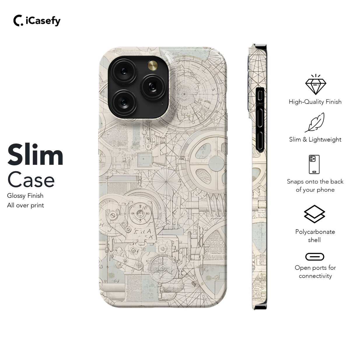 Retro Gear Steampunk Phone Case iPhone Samsung Cover Pixel 1617 - Image 6