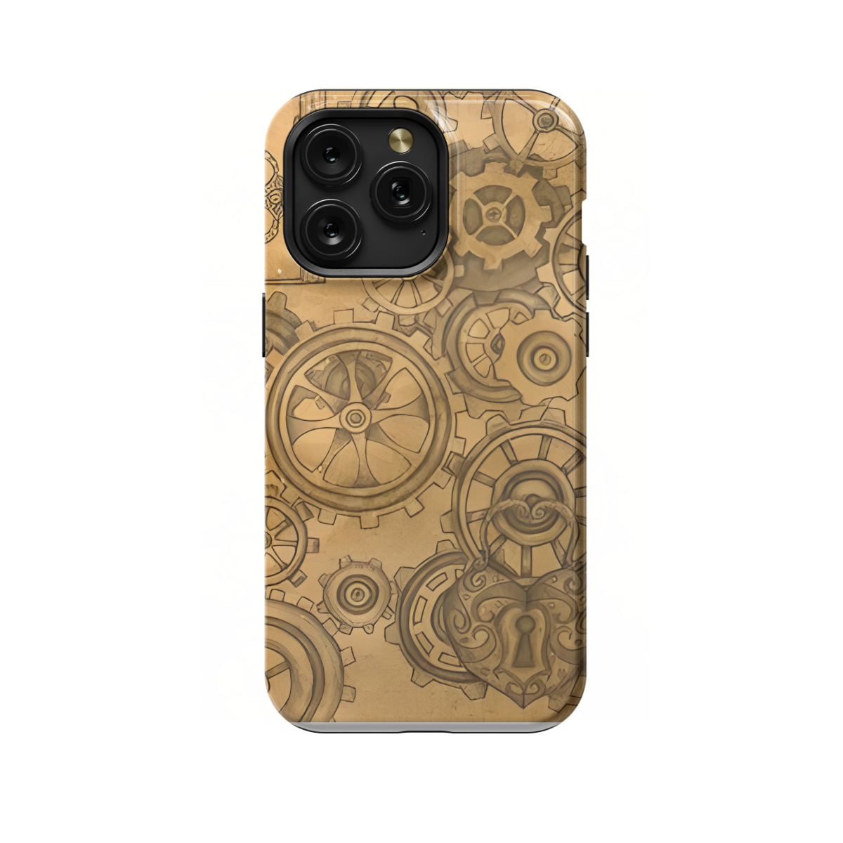 Retro Gear Steampunk Phone Case iPhone Samsung Cover Pixel 1618 - Image 1