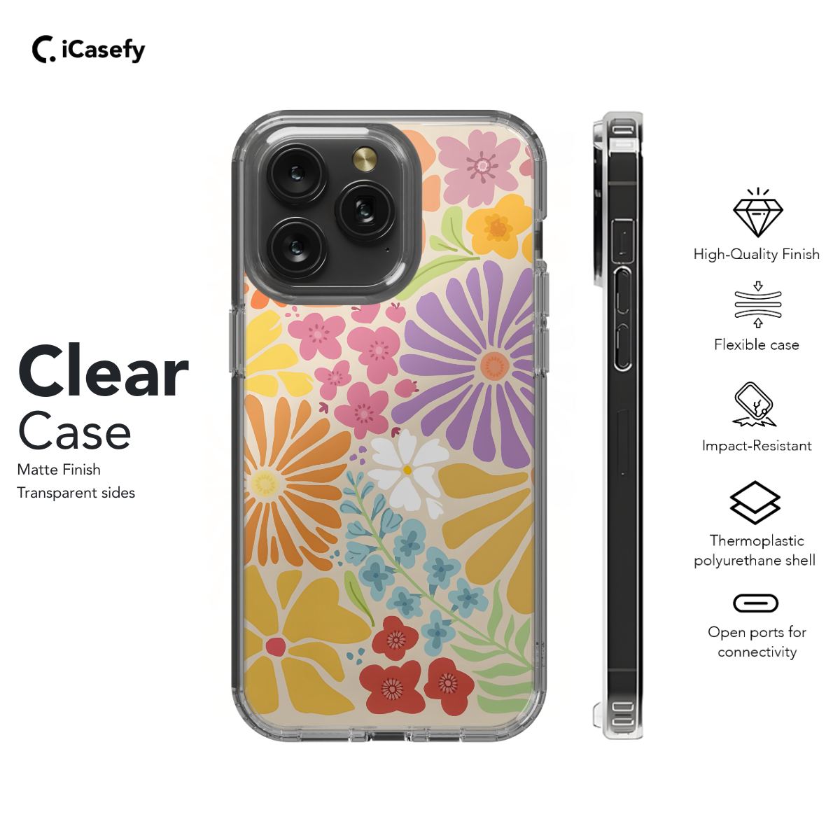 Retro Groovy Hippie Floral Rainbow Trippy Phone Case iPhone Samsung Pixel & More 413 - Image 7