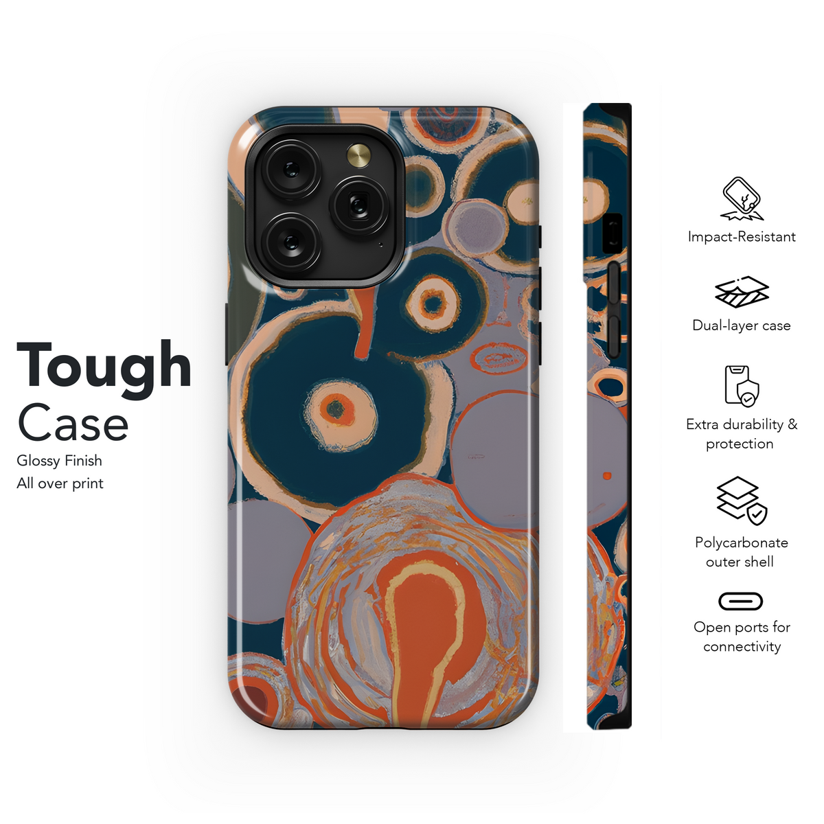 Retro Psychedelic Phone Case iPhone Samsung Cover Pixel 3772 - Image 6