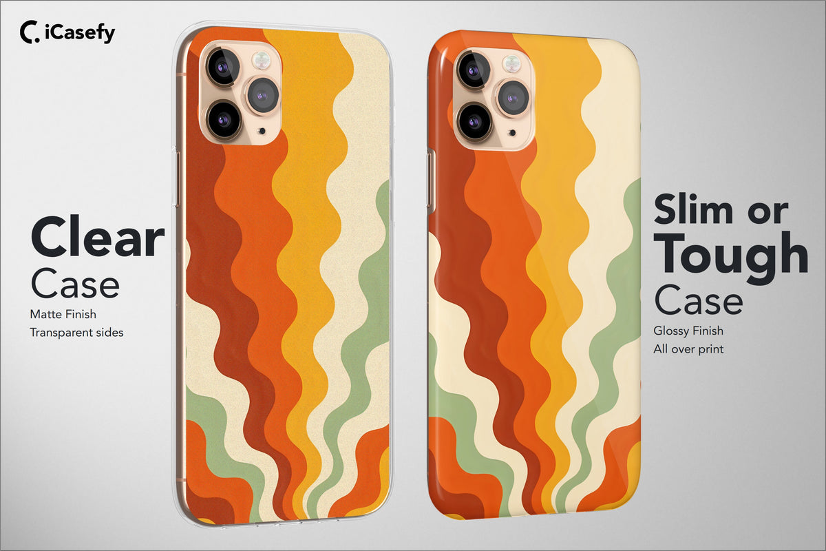 Retro Stripes Phone Case Aesthetic Vintage Lines Cover - Image 3