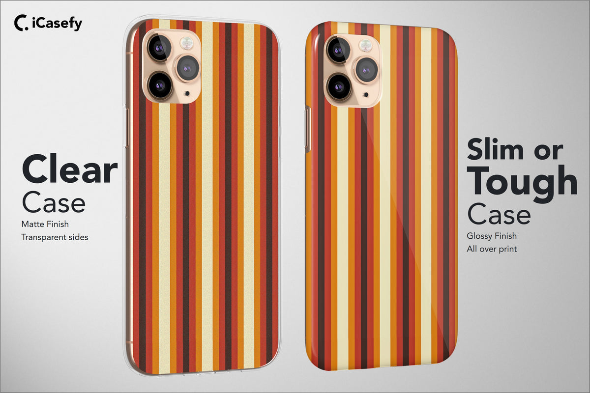 Retro Stripes Phone Case Aesthetic Vintage Lines Cover - Image 5