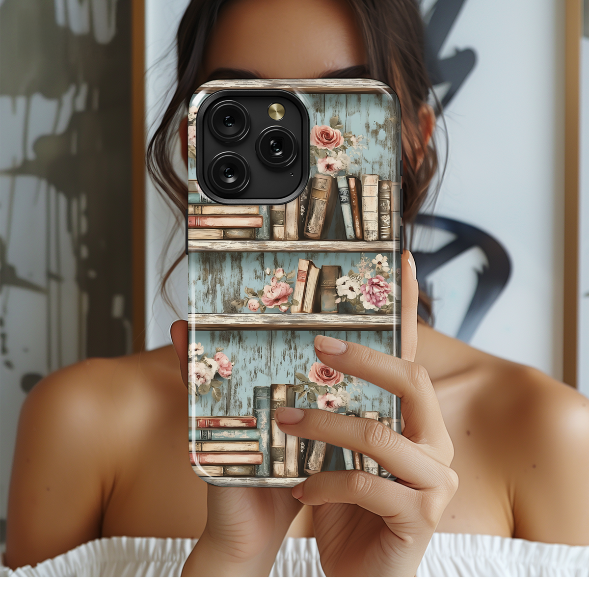 Rustic Books & Roses
 Phone Case iPhone Samsung Cover Pixel 3985 - Image 2