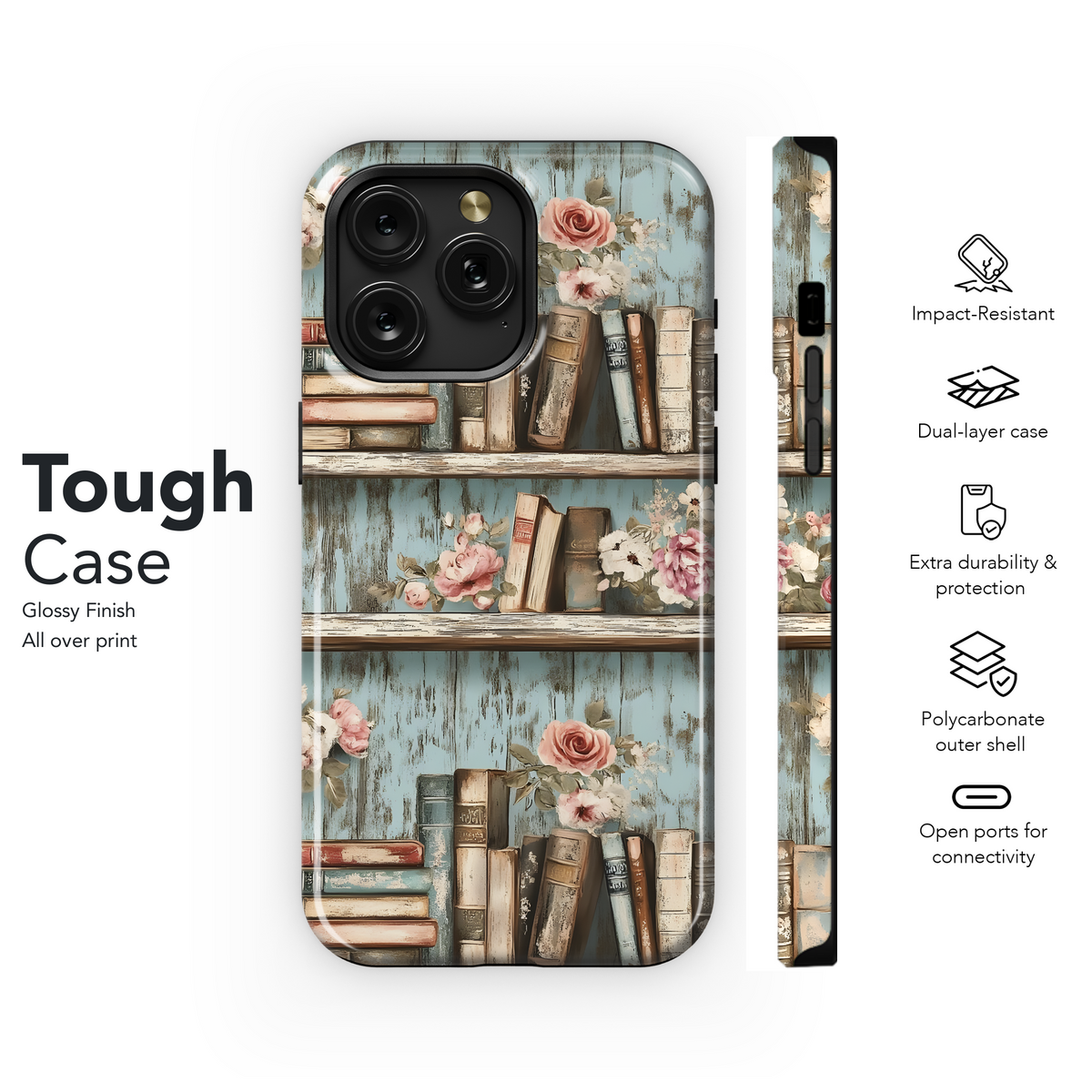 Rustic Books & Roses
 Phone Case iPhone Samsung Cover Pixel 3985 - Image 6