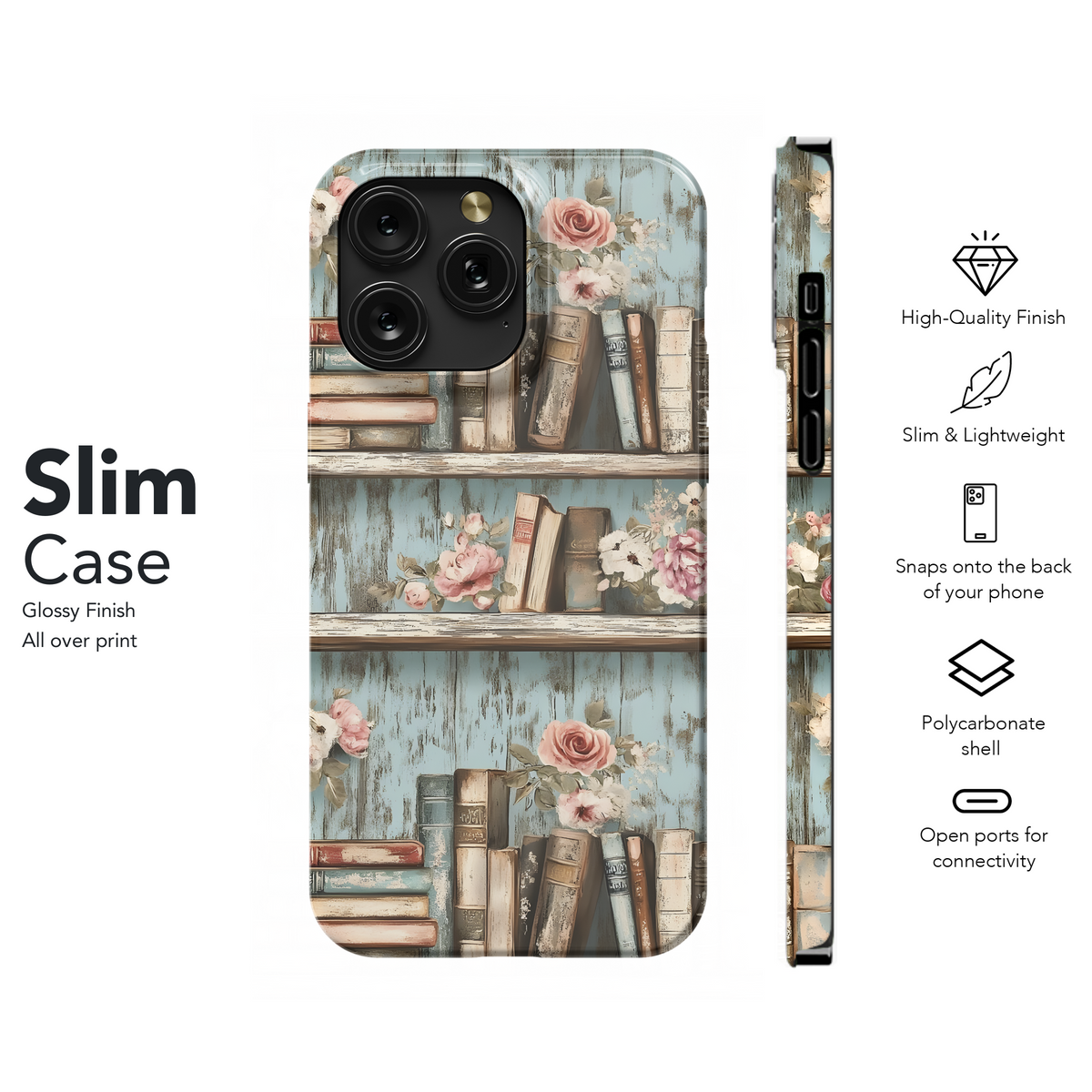 Rustic Books & Roses
 Phone Case iPhone Samsung Cover Pixel 3985 - Image 7