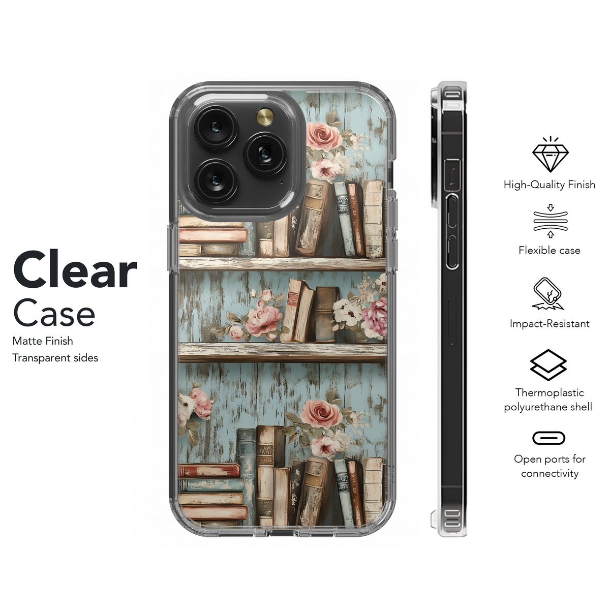 Rustic Books & Roses
 Phone Case iPhone Samsung Cover Pixel 3985 - Image 8