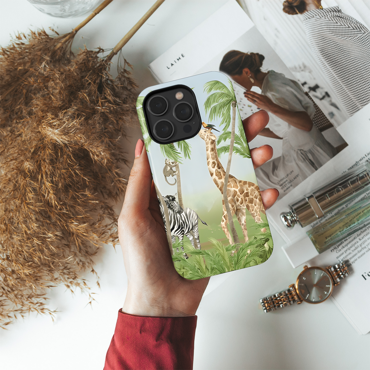 Safari Animals Phone Case iPhone Samsung Cover Pixel 2588 - Image 4