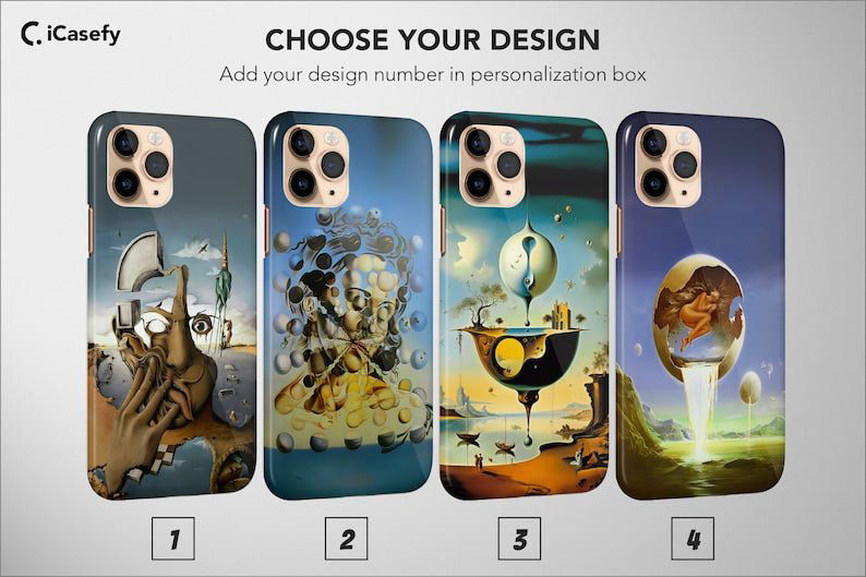 Salvador Dali Phone Case Famous Painting Surrealism Classic Art Cover 3 - Image 1