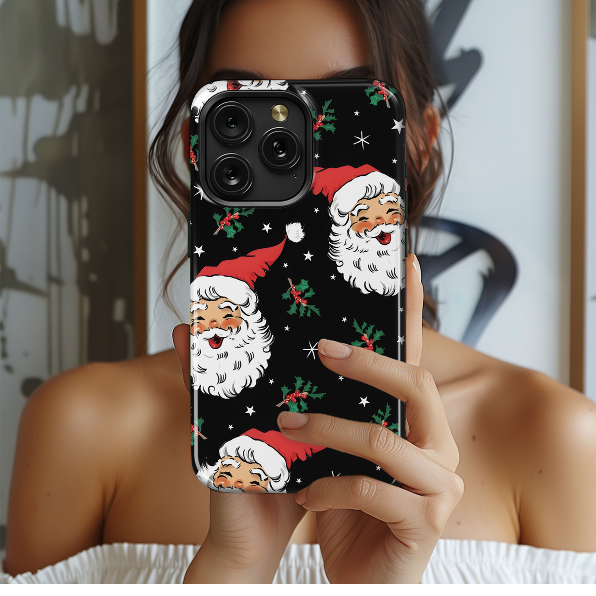 Santa Claus Vintage Cartoon Phone Case iPhone Samsung Cover Pixel 2163 - Image 2