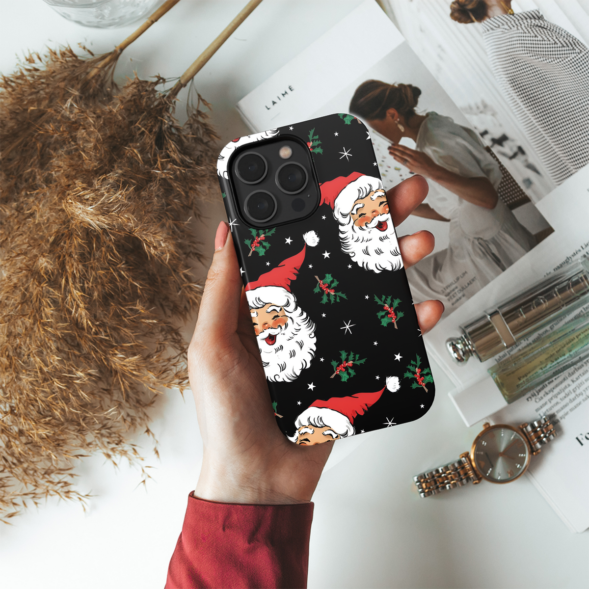 Santa Claus Vintage Cartoon Phone Case iPhone Samsung Cover Pixel 2163 - Image 4