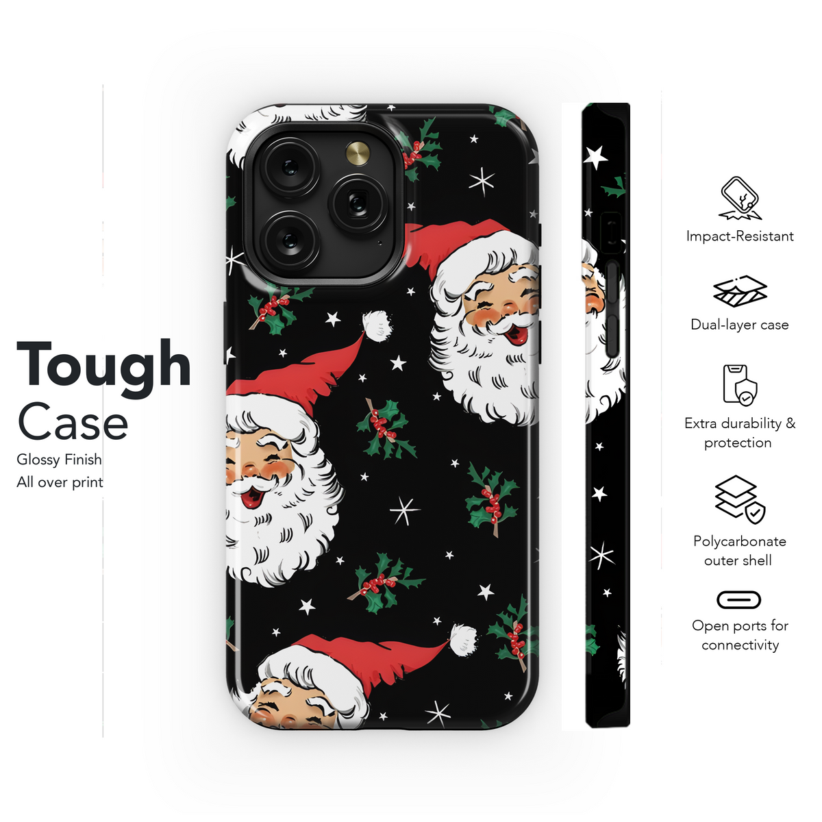 Santa Claus Vintage Cartoon Phone Case iPhone Samsung Cover Pixel 2163 - Image 6