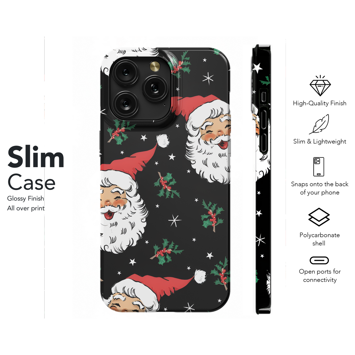 Santa Claus Vintage Cartoon Phone Case iPhone Samsung Cover Pixel 2163 - Image 7