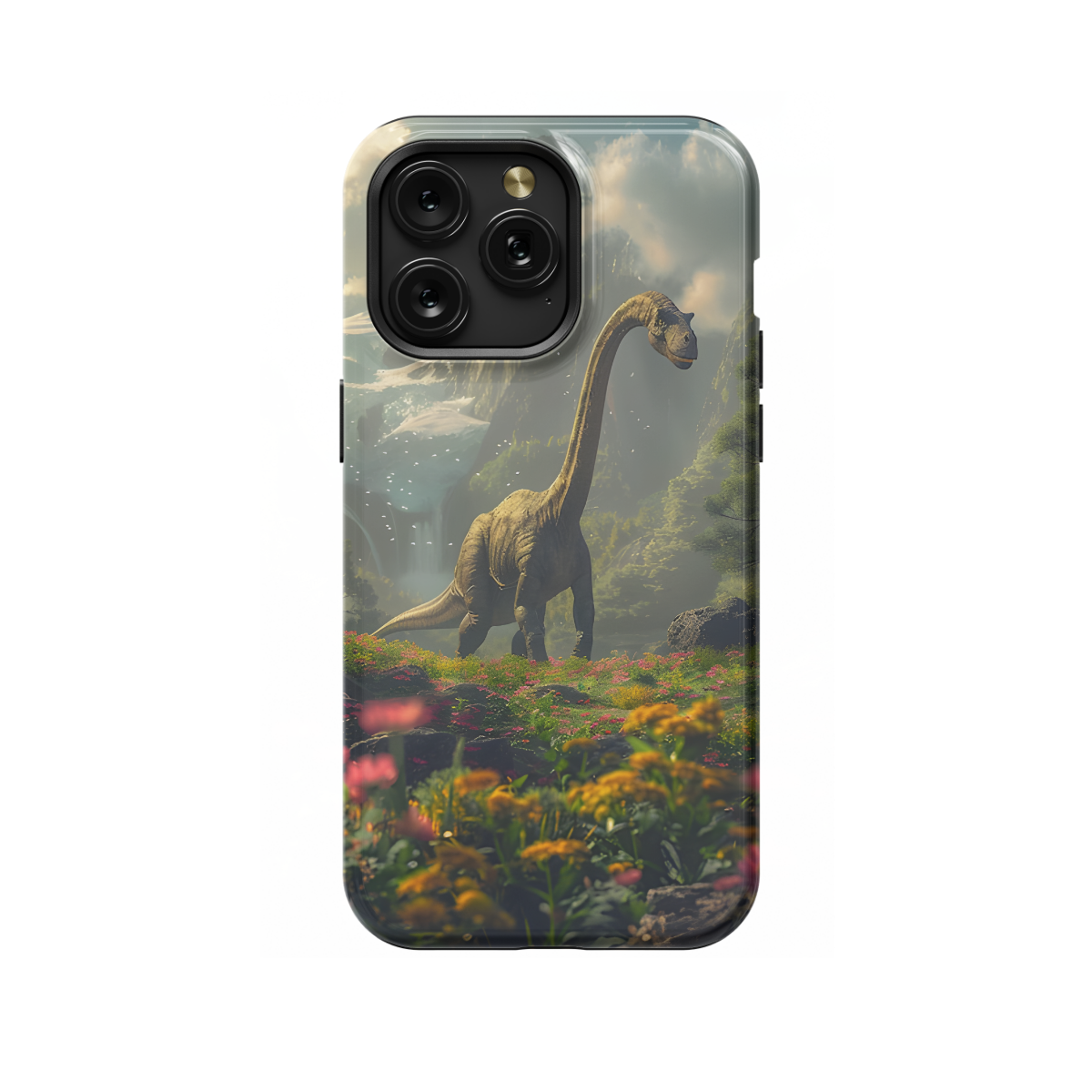 Sauropod Dinosaur in Nature Phone Case iPhone Samsung Cover Pixel 1111 - Image 1