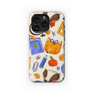 School Foxes and Badgers Phone Case iPhone Samsung Cover Pixel 5227 - Image 1