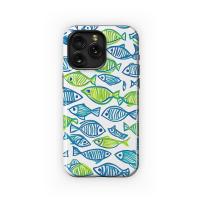 Scribble Fish Pattern Phone Case iPhone Samsung Cover Pixel 5147 - Image 1