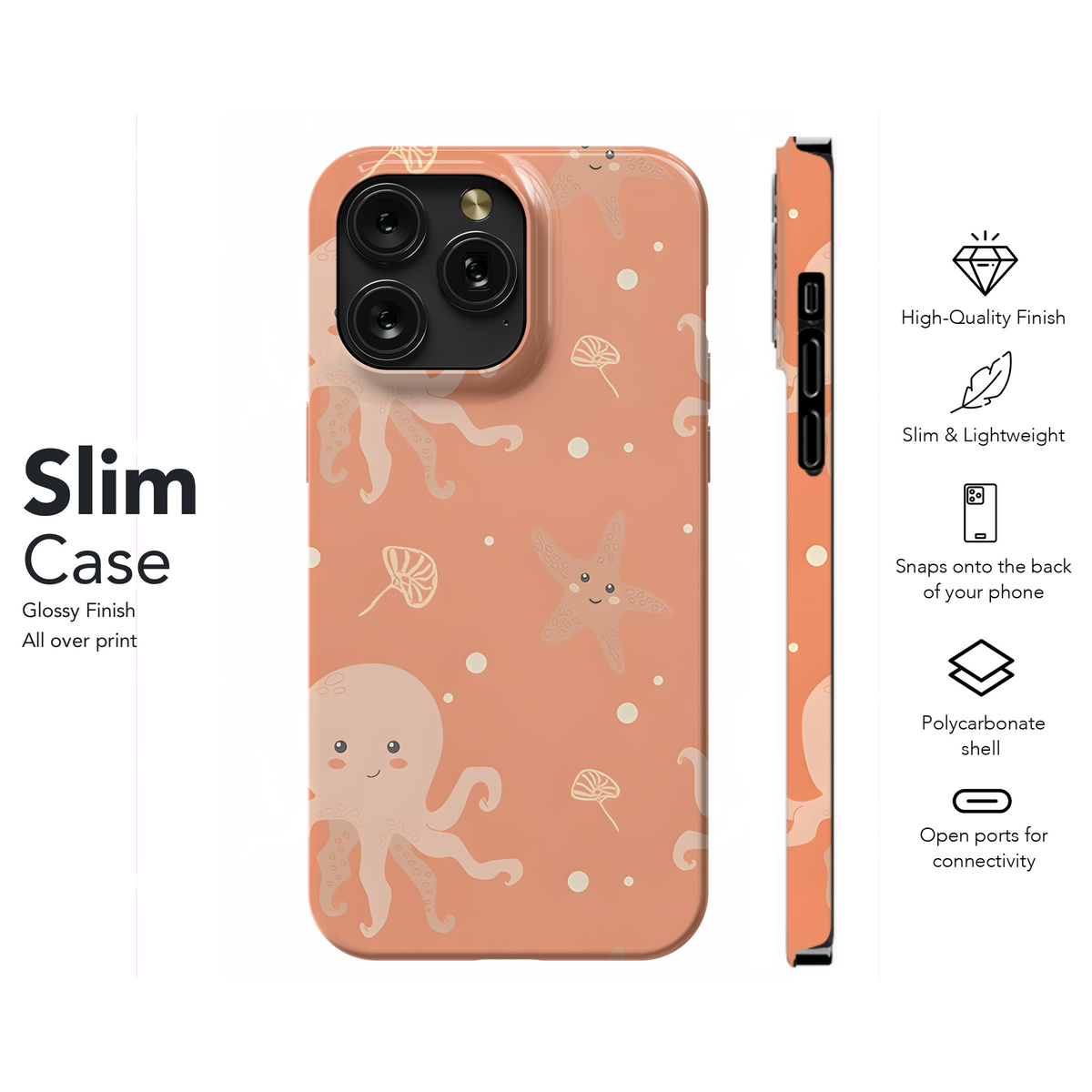 Sea Animals Pattern for Kids Phone Case iPhone Samsung Cover Pixel 2256 - Image 7