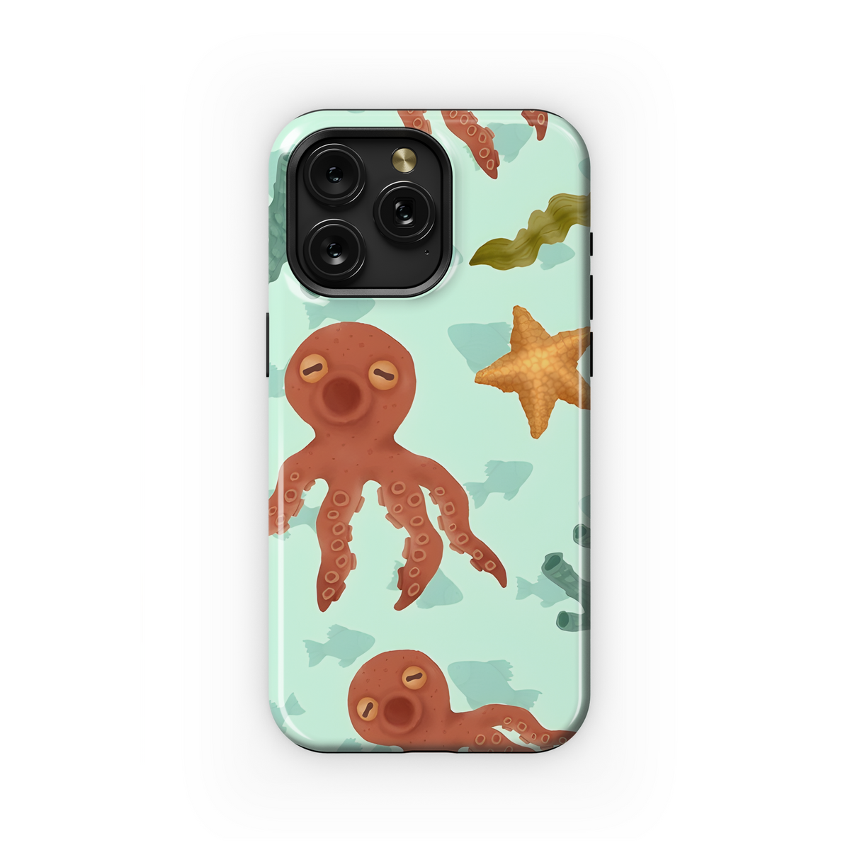 Sea Creature Digital Phone Case iPhone Samsung Cover Pixel 3257 - Image 1