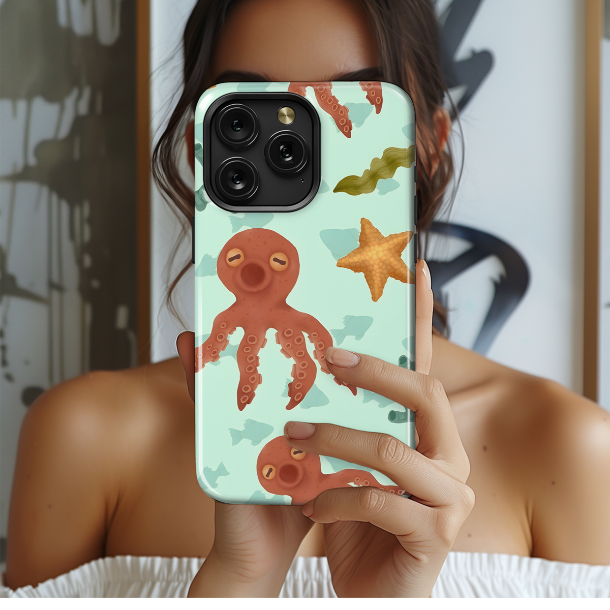 Sea Creature Digital Phone Case iPhone Samsung Cover Pixel 3257 - Image 2